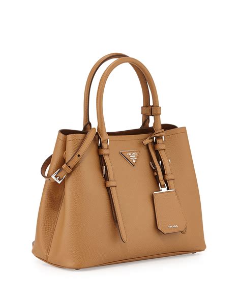 prada saffiano cuir double bag size|prada odette saffiano.